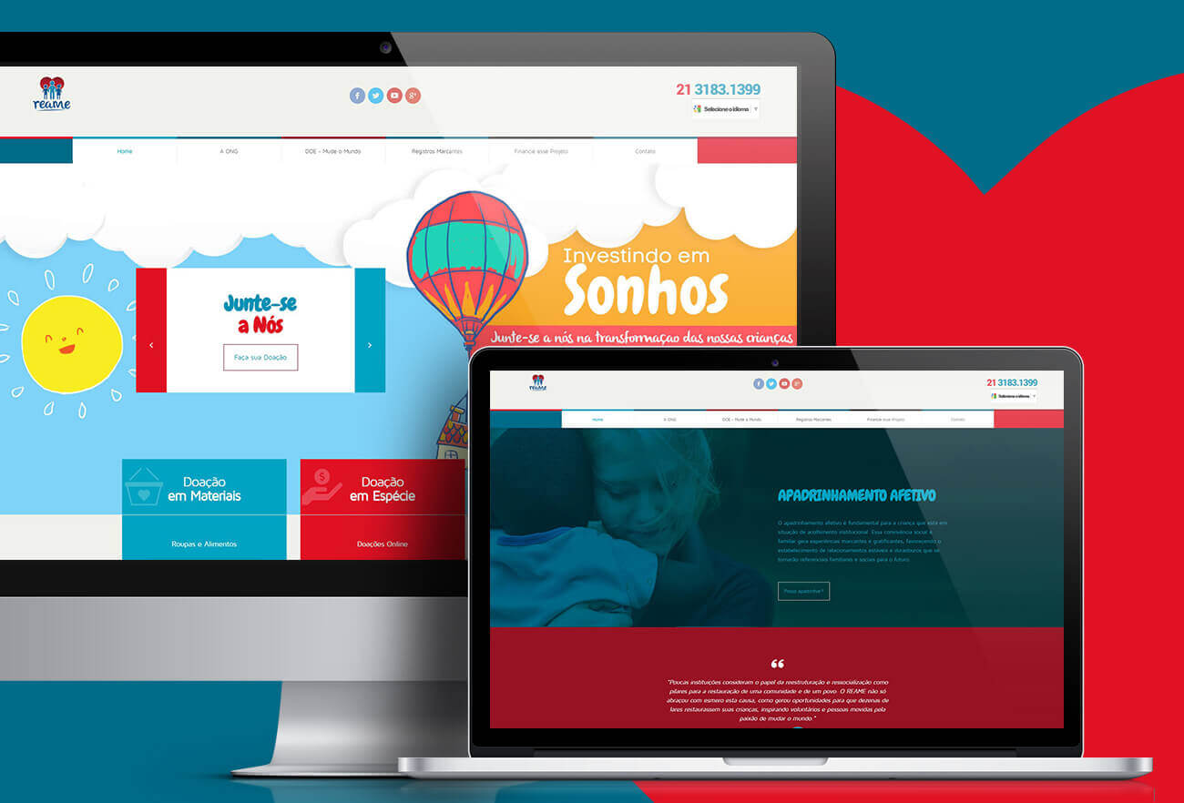 portfolio, reame, ong, produza, cliente produza, agencia alto padrao