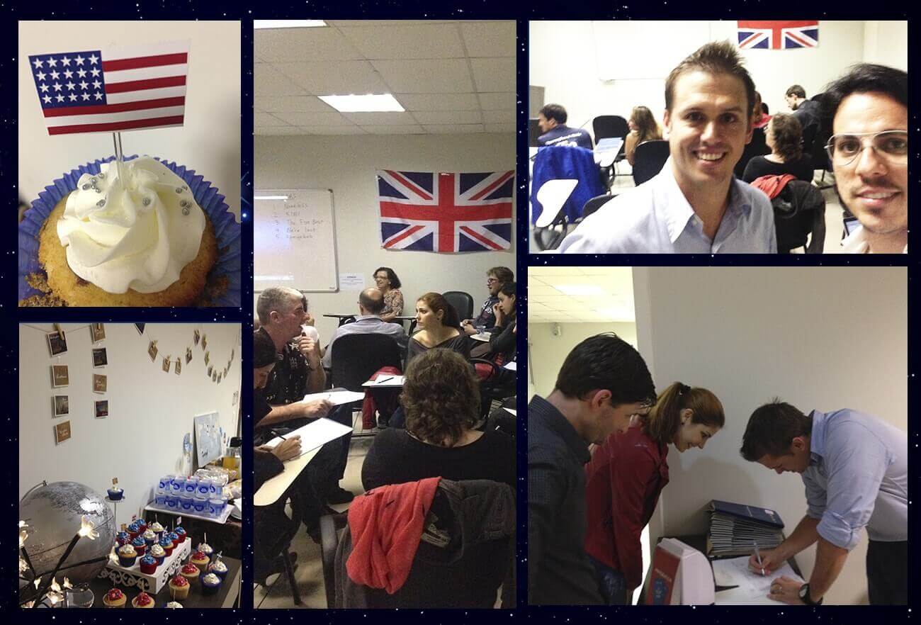 travel night, total english, coversacao em ingles, cliente produza